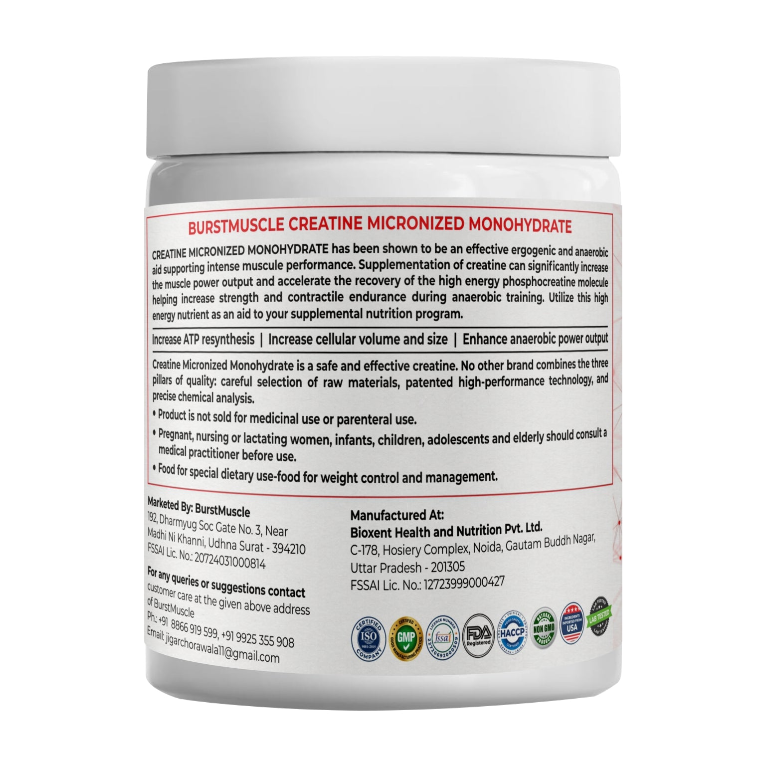 Micronized Creatine Monohydrate Powder