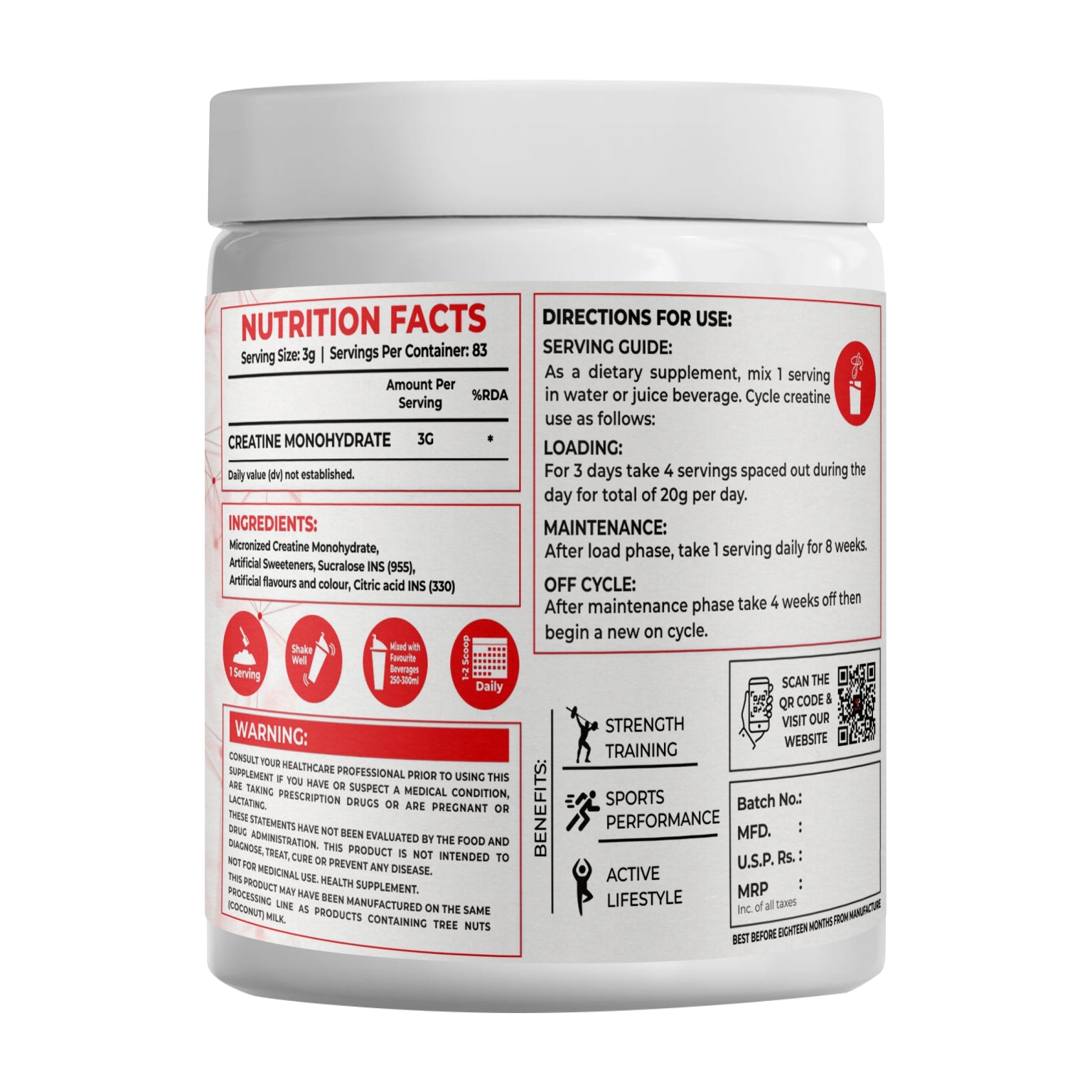 Micronized Creatine Monohydrate Powder